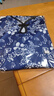 事思中老年民族風(fēng)水滴領(lǐng)打底衫女裝春秋新款洋氣印花t恤遮肚顯瘦上衣 藍底瓷花僅剩2件 4XL 建議150-165斤 曬單實(shí)拍圖