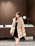 高梵黑金鵝絨服女王5.0五格2025新款女士泡芙羽絨服潮流休閑加厚外套 鉑金5號 M 曬單實(shí)拍圖