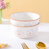 歲月靜好便攜密封保鮮碗陶瓷碗帶蓋上班族飯盒可微波爐水果便當盒 6英寸保鮮碗1個(gè)【歲月靜好】 曬單實(shí)拍圖