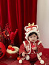 G.DUCKKIDS嬰兒連體衣過(guò)年服秋冬龍年周歲套裝新款男女寶寶新年過(guò)年喜慶衣服 小福龍紅色套裝+帽子（加絨加厚 80cm 80 碼 曬單實(shí)拍圖