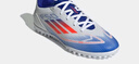 adidas F50 CLUB TF人造草地/室外硬地碎釘足球鞋男女阿迪達斯 白/紅熒光/亮藍   44 曬單實(shí)拍圖
