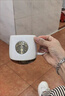 星巴克（Starbucks）杯子陶瓷馬克杯經(jīng)典黑白情侶咖啡水杯帶蓋勺大容量家用禮物盒裝 白色單杯+金色勺子+瓷蓋 曬單實拍圖