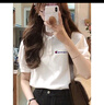 冠軍涂鴉短袖t恤女2025新款夏季情侶polo衫寬松體恤上衣白色半袖男女同款 白色POLO小標 XL 170-175高/125-155斤 曬單實(shí)拍圖