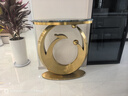 樂(lè )美愛(ài)巢意式極簡(jiǎn)超晶石玄關(guān)臺客廳入戶(hù)靠墻端景臺走廊置物架大理石玄關(guān)桌 超晶石【100*35*85cm】香檳金 曬單實(shí)拍圖