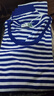 誠一集（CHENGYIJI）?；晟滥惺块L(cháng)袖t恤 圓領(lǐng)訓練速干衣藍白條紋T恤衫文化衫休閑長(cháng)袖 凈版藍條長(cháng)袖 3XL 曬單實(shí)拍圖