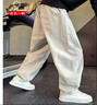 倉石一樹(shù)彎刀牛仔褲潮流闊腿男士2025秋冬新款加絨保暖寬松設計感休閑褲子 白色 XL 【135-150斤】 曬單實(shí)拍圖
