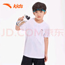 安踏（ANTA）男童短袖T恤秋季官方旗艦冰絲速干2025新款6-16歲男大童裝 黑色 130 曬單實拍圖
