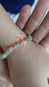 中國黃金（CHINA GOLD）竹節黃金手鏈女足金和田玉手串教師節禮物送女老師老婆生日實(shí)用京速達-足金竹節夾圓珠手串-和田玉 曬單實(shí)拍圖