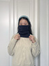 輪跡天涯圍脖冬季男保暖脖套女加絨加厚防寒面罩騎行防風(fēng)保暖護臉護頸圍巾 冬季保暖圍脖-黑色 曬單實(shí)拍圖
