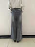 DALEY MODE闊腿牛仔褲女2025秋季新款灰色時(shí)尚直筒遮肉高腰寬松顯瘦拖地褲女 灰色【小清新】 【單款】 S 建議80-98斤 曬單實(shí)拍圖