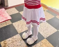 G.DUCKKIDS小黃鴨女童公主鞋2025夏季兒童皮鞋水晶鞋寶寶單鞋百搭軟底舞蹈鞋 米白色-2025年新款 31 內長(cháng)18.7cm 曬單實(shí)拍圖