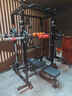 伯朗龍門(mén)架綜合訓練器多功能一體機家用健身器材深蹲臥推架史密斯機 單機+臥推凳+奧桿+80KG杠鈴片 曬單實(shí)拍圖
