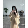 歐迪惠（Oudihui）新中式輕國風(fēng)吊帶連衣裙子夏季2025新款春季女裝開(kāi)衫三件套裝長(cháng)裙 開(kāi)衫+吊帶+半身裙 M 曬單實(shí)拍圖