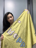 愛(ài)爾思純棉浴巾家用成人加厚全棉柔軟洗澡大裹巾吸水速干兒童擦身大毛巾 三只兔子浴巾-黃色【A類(lèi)100%棉】 曬單實(shí)拍圖