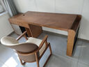 斯蘭夢(mèng)貝伸縮轉角實(shí)木書(shū)桌電腦桌臺式臥室家用現代簡(jiǎn)約L形書(shū)房辦公學(xué)習桌 胡桃色升級實(shí)木板書(shū)桌+K03實(shí)木椅 1600*600*750mm（不帶鍵盤(pán)托） 曬單實(shí)拍圖