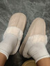 2025新款棉拖鞋女士秋冬季家居室內加絨保暖可愛(ài)少女心棉鞋外穿 8803-米白色 40 -41適合39-40 曬單實(shí)拍圖