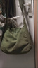 儷幽高端品質(zhì)為人民服務(wù)帆布包紅軍包單肩懷舊復古包休閑學(xué)生包 大款軍綠黑頭像長(cháng)33高25厚10厘 曬單實(shí)拍圖