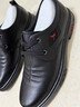 紅蜻蜓皮鞋男鞋新款透氣真牛皮大碼增高男士商務(wù)休閑皮鞋軟底男正裝鞋子 黑色 41 曬單實(shí)拍圖
