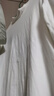 古今（GUJIN）小立領(lǐng)打底衫女內搭上衣莫代爾春基礎百搭修身長(cháng)袖t恤白L 曬單實(shí)拍圖