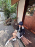 舒芳蝶（shufangdie）休閑褲女裝2025秋季新款穿搭一整套小香風藍色針織上衣褲子兩件套 藍色假兩件上衣+褲子 M 曬單實拍圖