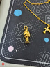六福珠寶黃金吊墜黑馬生肖足金硬金電黑馬頭棋子不含項鏈 總重約1.64克 曬單實(shí)拍圖