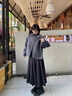 茵曼（INMAN）2025秋冬女裝新款半身裙女格雷系百褶學(xué)院風(fēng)A字顯瘦感長(cháng)裙子 貴族灰 L 曬單實(shí)拍圖