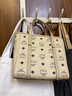 MCM【雙11限時(shí)加贈】官旗 TONI迷你菜籃子手提購物袋斜挎包女包通勤 米色 曬單實(shí)拍圖