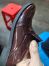 隱形內增高男士商務(wù)正裝尖頭休閑套腳結婚鞋皮鞋男 6222棕色精品版 42 曬單實(shí)拍圖