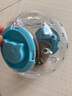 喆煒倉鼠玩具跑球跑輪滾輪運動(dòng)球支架金絲熊松鼠用品跑步球滾球 藍色水晶倉鼠跑球直徑12cm 曬單實(shí)拍圖