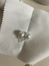 海蒂11-12mm圓形S925銀淡水珍珠耳釘女大顆珍珠素釘耳飾送女友禮物 曬單實(shí)拍圖