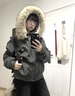 億梵莎棉服女2025新款冬季美式復古新潮流派克加厚羽棉襖絨服女工裝外套 灰綠色 均碼 （可聯(lián)系客服備注碼數） 曬單實(shí)拍圖