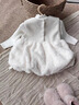 G.DUCKKIDS寶寶秋裝套裝小公主連衣裙周歲女寶禮服甜美上衣裙子秋季嬰兒衣服 白色連衣裙+白色毛衣 兩件套 80 cm 曬單實(shí)拍圖