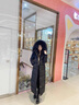 妤遇（YUUZYUUS）品牌女裝羽絨服女長(zhǎng)款過(guò)膝2025冬季新款加厚保暖真貉子大毛領(lǐng)外套 黑色 #清針大毛領(lǐng) 真毛領(lǐng) M  100-110斤左右 曬單實(shí)拍圖