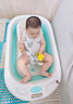 雅親嬰兒洗手臺洗屁股神器洗屁股專(zhuān)用盆寶寶洗pp支架洗澡可坐躺浴兜架 智能感溫淺咖色+綁帶+禮包 多場(chǎng)景多用途 曬單實(shí)拍圖