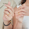 周生生素圈光身面活口泥鰍背黃金戒指 足金開(kāi)口戒情侶結婚對戒09141R 4.29克(含工費100元) 曬單實(shí)拍圖