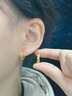 老鳳祥黃金滿天星耳扣女款耳環(huán)足金耳釘耳飾品中秋節(jié)生日禮物送女友愛(ài)人 A款滿天星耳扣【一對(duì)】約1.7g 曬單實(shí)拍圖