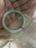 緬鐲緬甸冰種陽(yáng)綠翡翠手鐲高冰飄花玉鐲子女冰糯種正品飄綠高冰玉手鐲 58號 曬單實(shí)拍圖