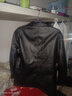 皮爾卡丹（pierre cardin）夾克男士春秋時(shí)尚百搭西裝領(lǐng)皮衣戶(hù)外商務(wù)休閑上衣 黑色 2XL 曬單實(shí)拍圖