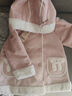 戴維貝拉（DAVE＆BELLA）女童麂皮絨外套連帽兒童外衣小童衣服冬裝新款加絨女寶寶上衣 粉色【現貨】 120 cm（建議身高110-120cm） 曬單實(shí)拍圖