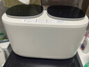 萬(wàn)家能雙倉內衣洗衣機渦輪全自動(dòng)洗烘一體迷你小型雙桶艙內衣內褲專(zhuān)用洗衣機洗襪子高溫家用脫水機清洗機 【洗脫烘煮洗】云感烘干|巴氏除菌|不銹鋼內桶 曬單實(shí)拍圖