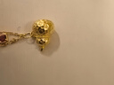 中銀億金合成紅寶石錘紋葫蘆黃金套鏈彩寶鑲嵌足金項鏈生日禮物送女友老婆 6分 古法紅寶錘紋葫蘆套鏈【金重約5.2g】 曬單實拍圖