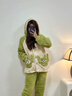 靜韻【超柔軟】三眼仔睡衣女秋冬珊瑚絨加厚保暖軟棉棉家居服套裝男 曬單實(shí)拍圖