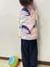 鴨鴨（YAYA）兒童羽絨馬甲男女童背心秋冬季中大童裝輕薄青少年學(xué)生外套WJ 幾何粉 140 曬單實(shí)拍圖