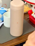 米家 保溫杯 316不銹鋼水杯 男女士杯子 大容量茶杯便攜 350ml粉色 曬單實(shí)拍圖