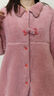 朵朵·可可暖感雙面絨家居服套裝 下擺花苞造型  創(chuàng  )意兔子毛球對扣 暗粉 S (155) 曬單實(shí)拍圖