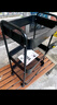 甄嚴選推車(chē)置物架落地多層收納架宿舍移動(dòng)零食架廚房架子鐵藝帶輪儲物架 【加厚碳鋼】三層黑色送滑輪 曬單實(shí)拍圖