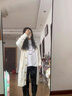 CS.LION2025韓版麻花中長(cháng)款毛衣外套女春秋新款百搭寬松外穿洋氣針織開(kāi)衫 米白色 L 105-115斤 曬單實(shí)拍圖
