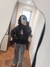 森馬（Semir）羽絨服女中長(cháng)款花苞輕薄三防2025新款oversize插肩袖冬裝防風(fēng) 黑色（灰鴨絨）90001（特寬松介意可拍小一碼） M 曬單實(shí)拍圖