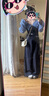 邦帛世美式拼接兩件套女2025秋季新款一字肩長袖襯衫+寬松闊腿休閑長褲 美式藍(lán)+黑拼接兩件套 M 適合（101-115） 曬單實(shí)拍圖