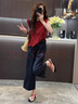 溫格芳 休閑褲女裝2025夏季新款鹽系穿搭輕熟時(shí)尚套裝小個(gè)子氣質(zhì)闊腿褲 上衣+褲子 L 曬單實(shí)拍圖